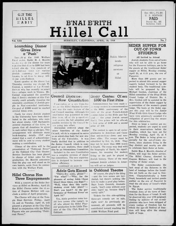 1940-04-10 — B’nai B’rith Hillel Call no. 7