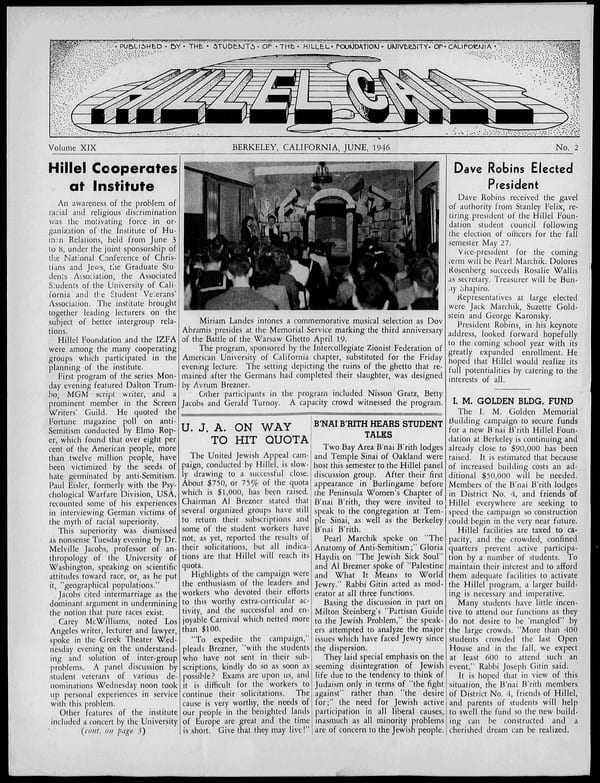 1946-06-01 — Hillel Call (Berkeley, Calif. : 1943) no. 2