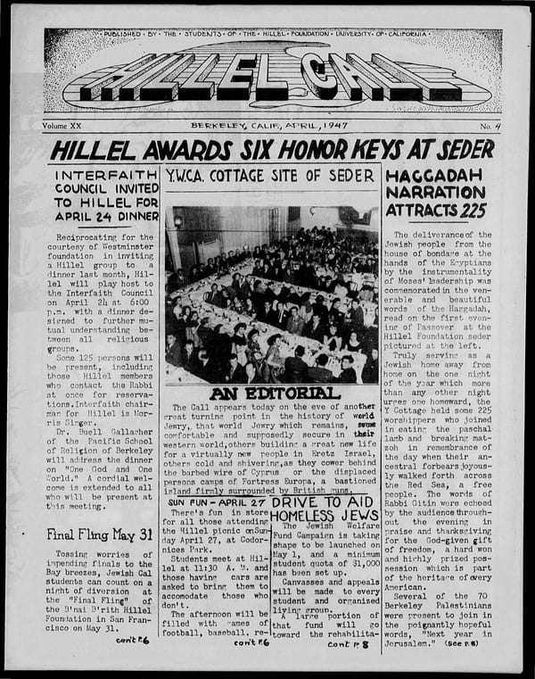 1947-04-01 — Hillel Call (Berkeley, Calif. : 1943) no. 4