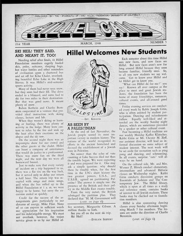 1948-03-01 — Hillel Call (Berkeley, Calif. : 1943) no. 5