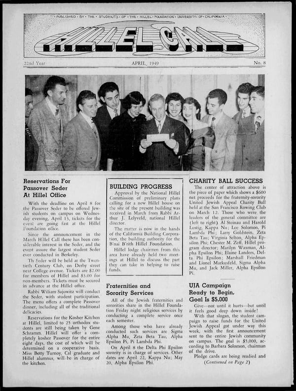 1949-04-01 — Hillel Call (Berkeley, Calif. : 1943) no. 8