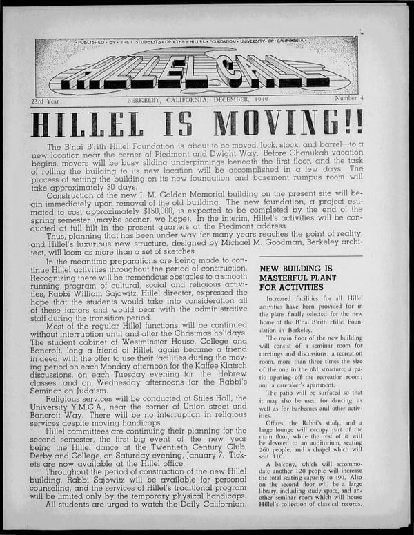 1949-12-01 — Hillel Call (Berkeley, Calif. : 1943) no. 4
